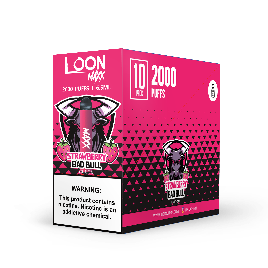 LOON MAXX 10PACK STRAWBERRY BAD BULL The Loon Wholesale