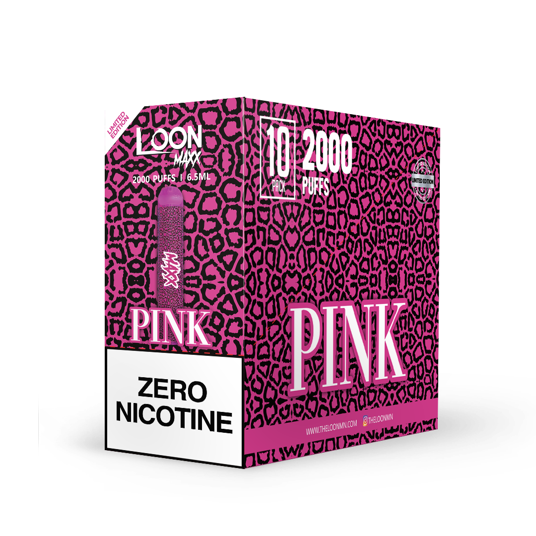 LOON MAXX ZERO NICOTINE 10PACK PINK The Loon Wholesale