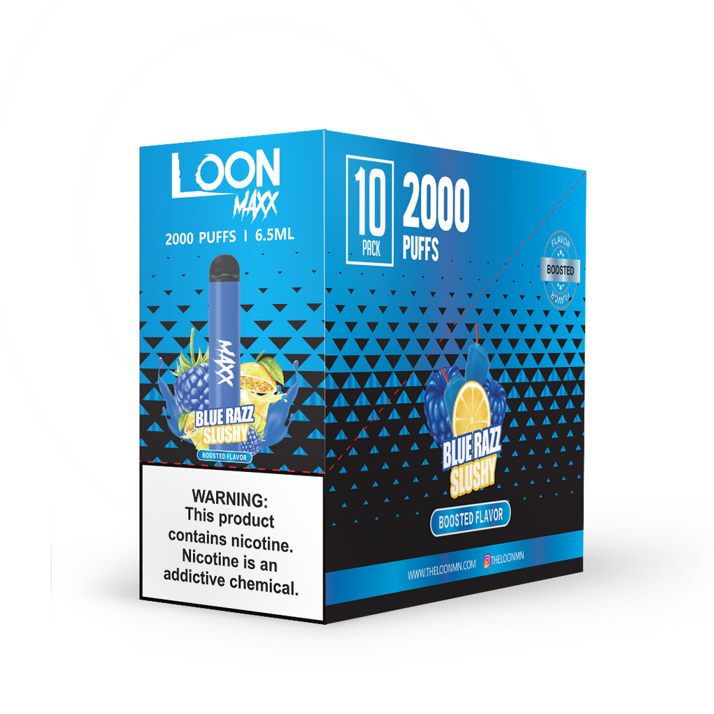 LOON MAXX 10-PACK - BLUE RAZZ SLUSHY - The Loon Wholesale