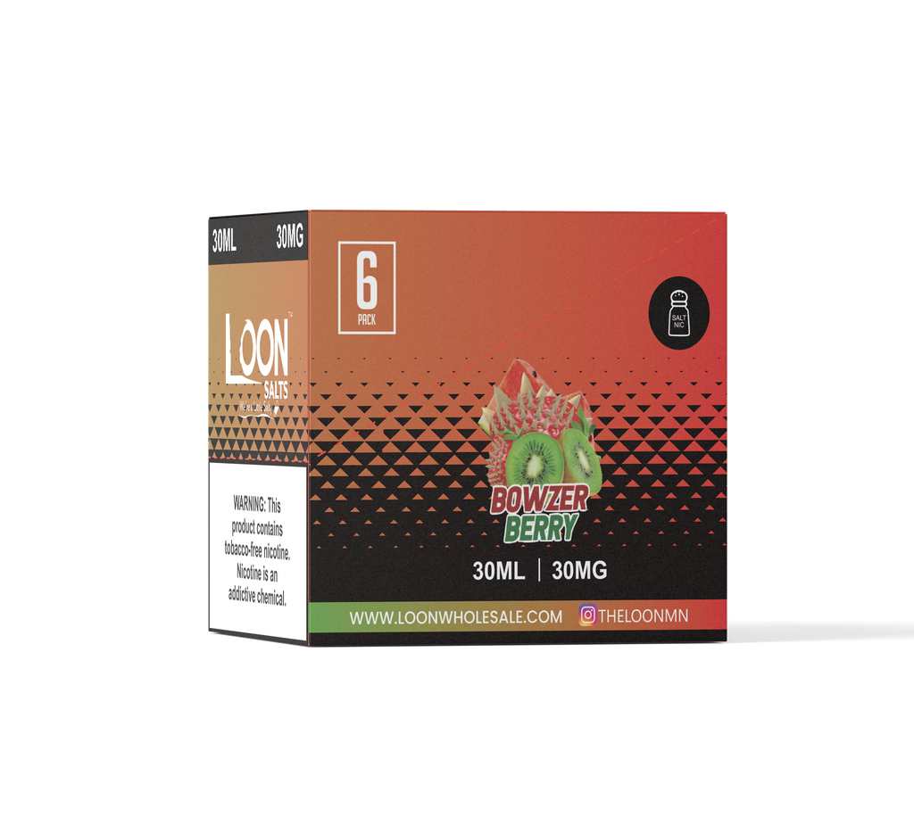 ZERO NICOTINE LOON SALTS -  BOWSER BERRY 6-PACK - The Loon Wholesale
