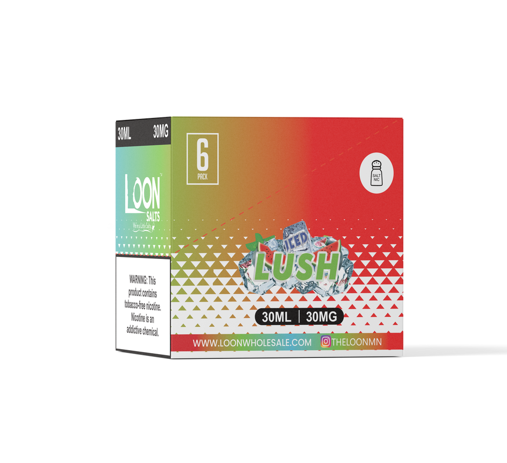 ZERO NICOTINE LOON SALTS - ICED LUSH 6-PACK - The Loon Wholesale