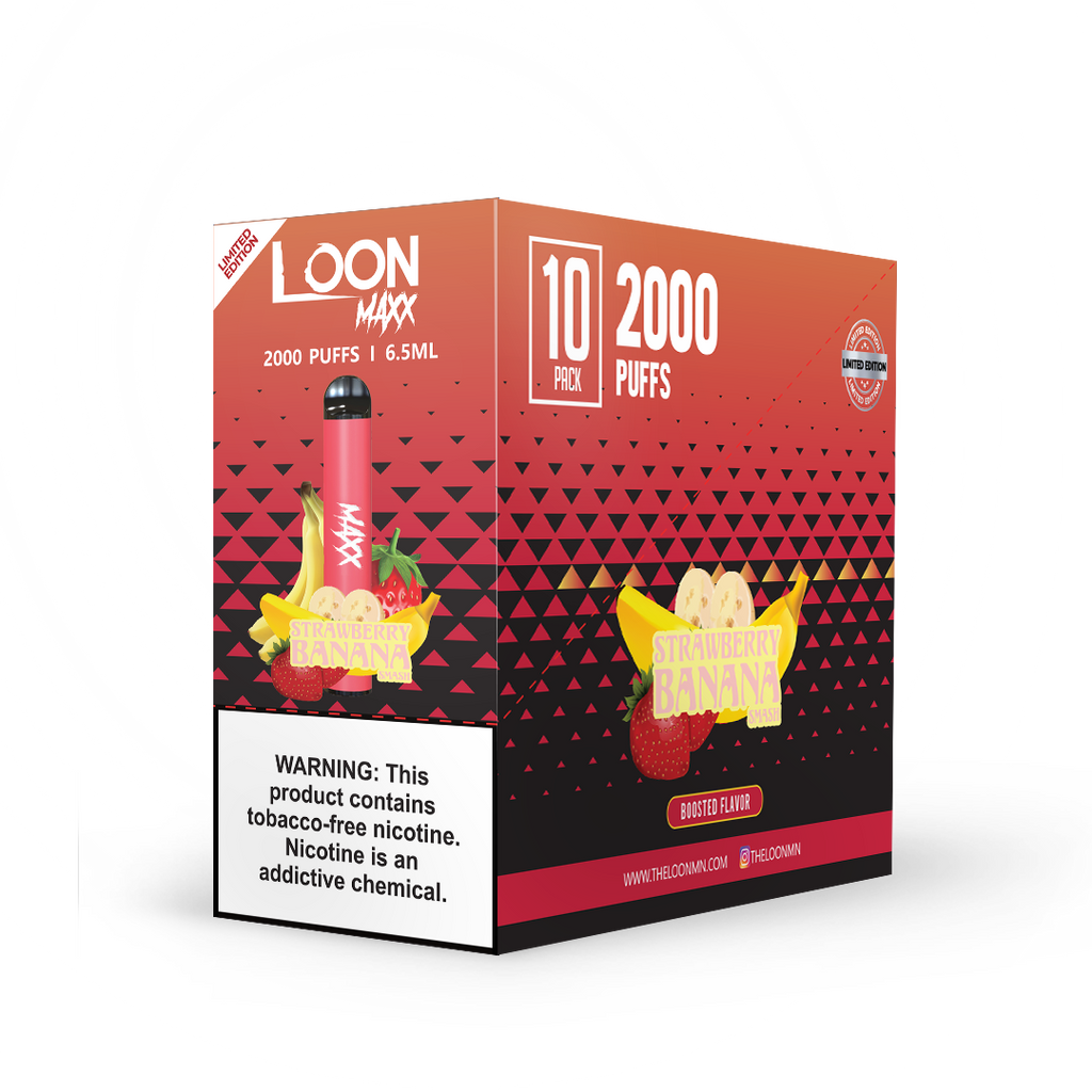 LOON MAXX 10-Pack - STRAWBERRY BANANA - The Loon Wholesale