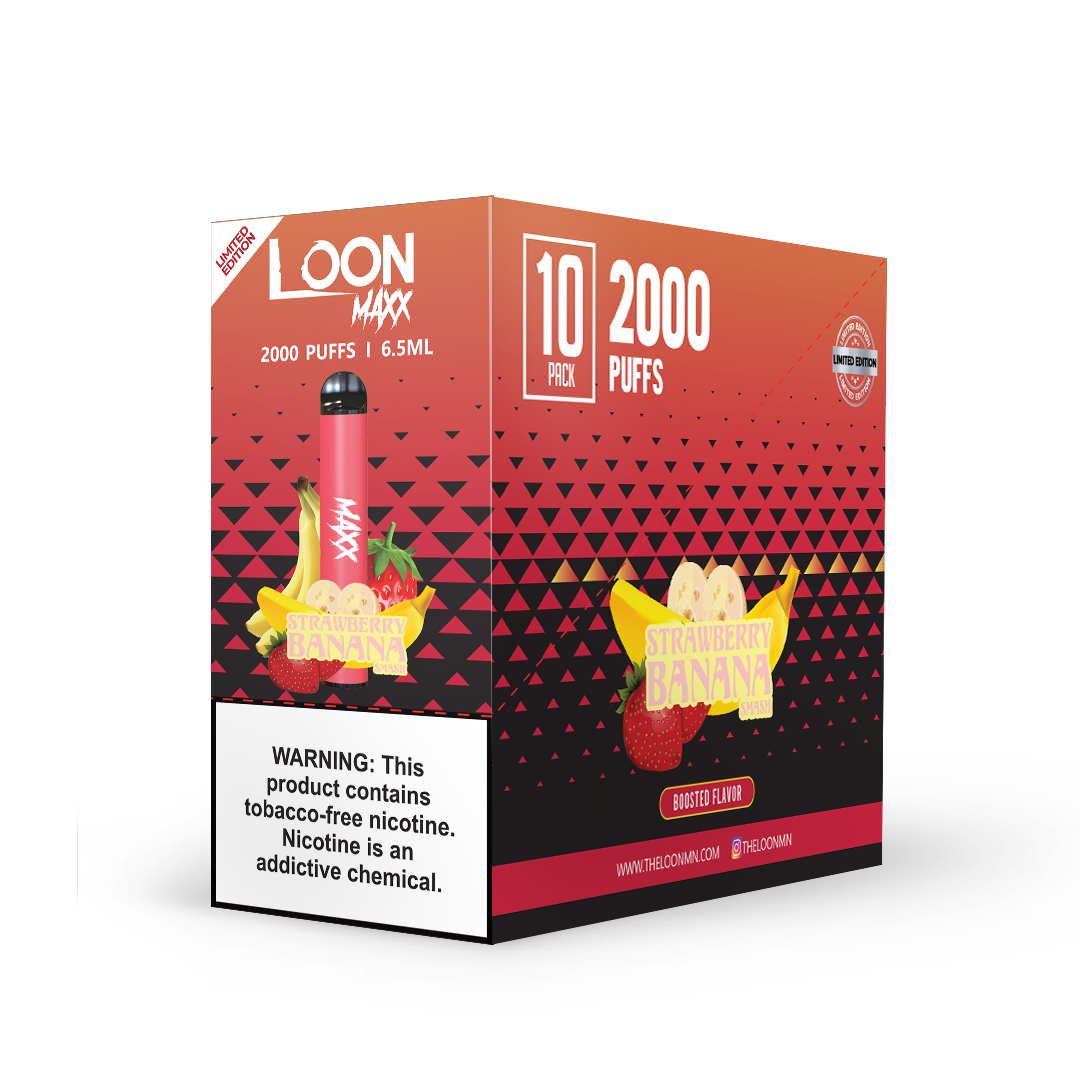 LOON MAXX 10-Pack - STRAWBERRY BANANA – The Loon Wholesale