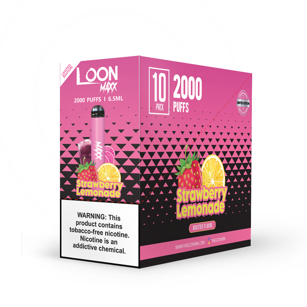 LOON MAXX 10-PACK - STRAWBERRY LEMONADE - The Loon Wholesale