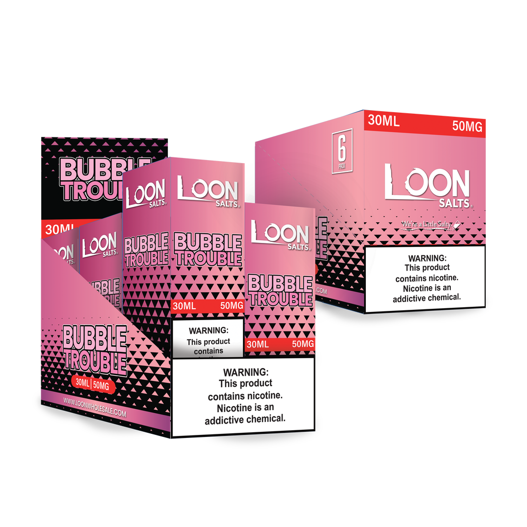 LOON SALTS 6-PACK - BUBBLE TROUBLE - The Loon Wholesale