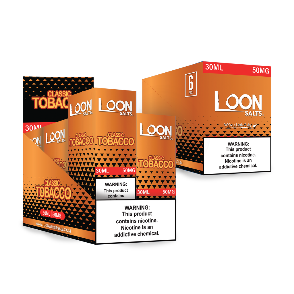 LOON SALTS 6-PACK - CLASSIC TOBACCO - The Loon Wholesale