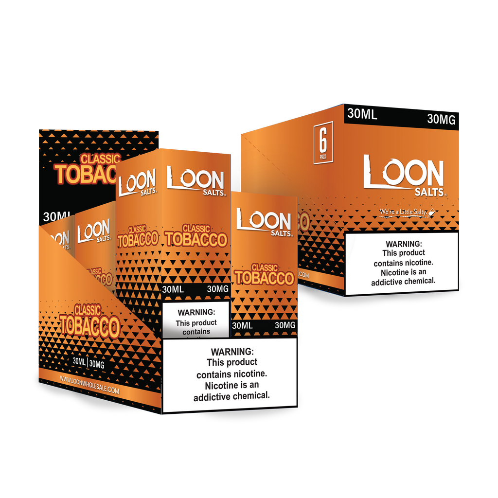 LOON SALTS 6-PACK - CLASSIC TOBACCO - The Loon Wholesale